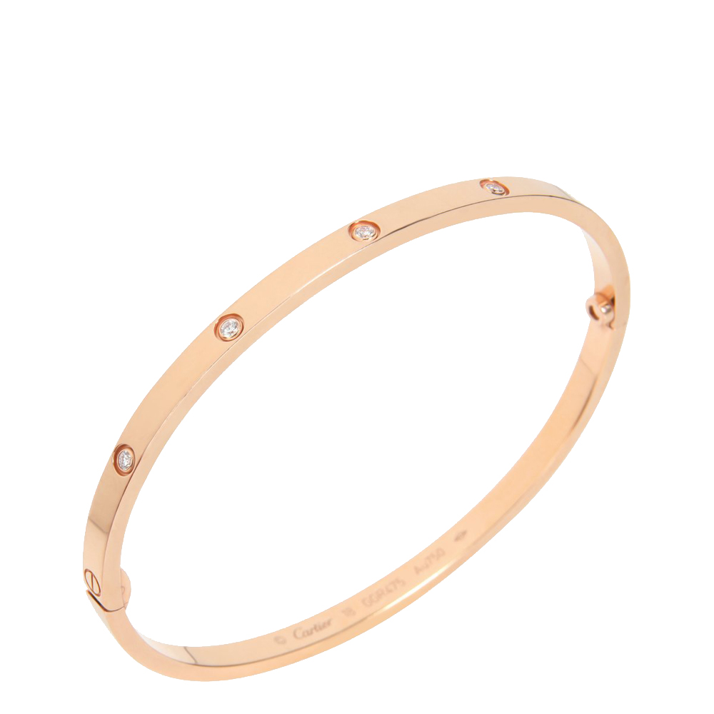 

Cartier Love Diamond Bracelet in 18K Rose Gold 0.21 CTW