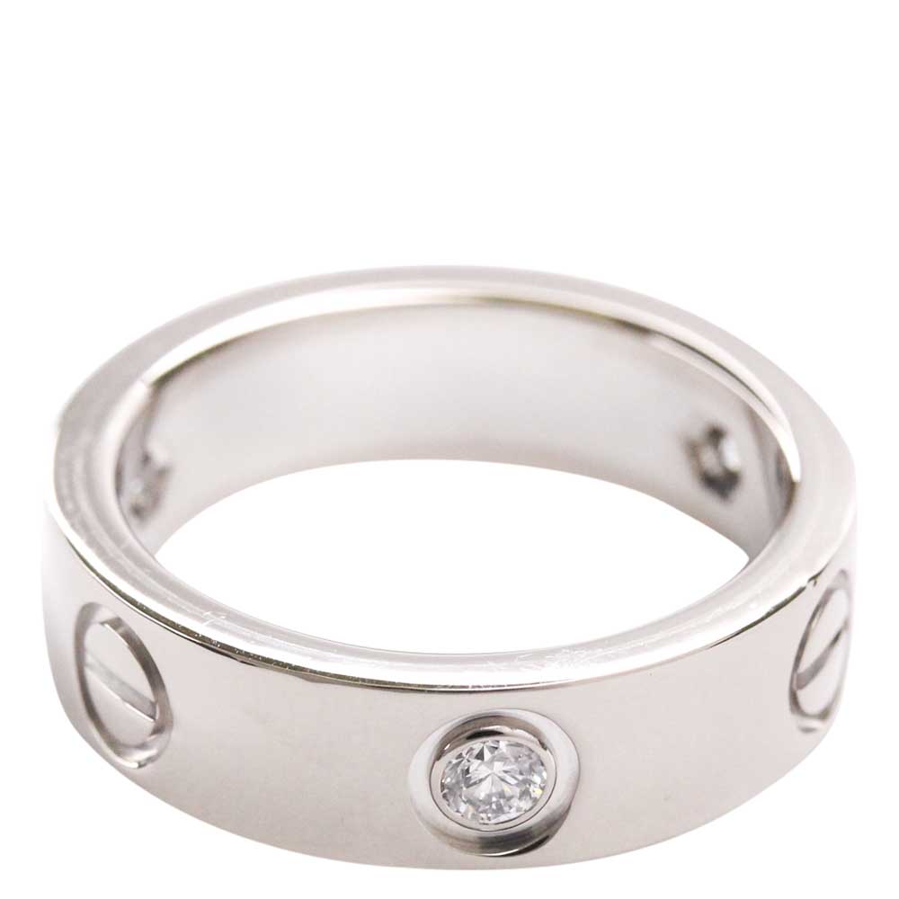 

Cartier White Gold Diamond Love Ring Size