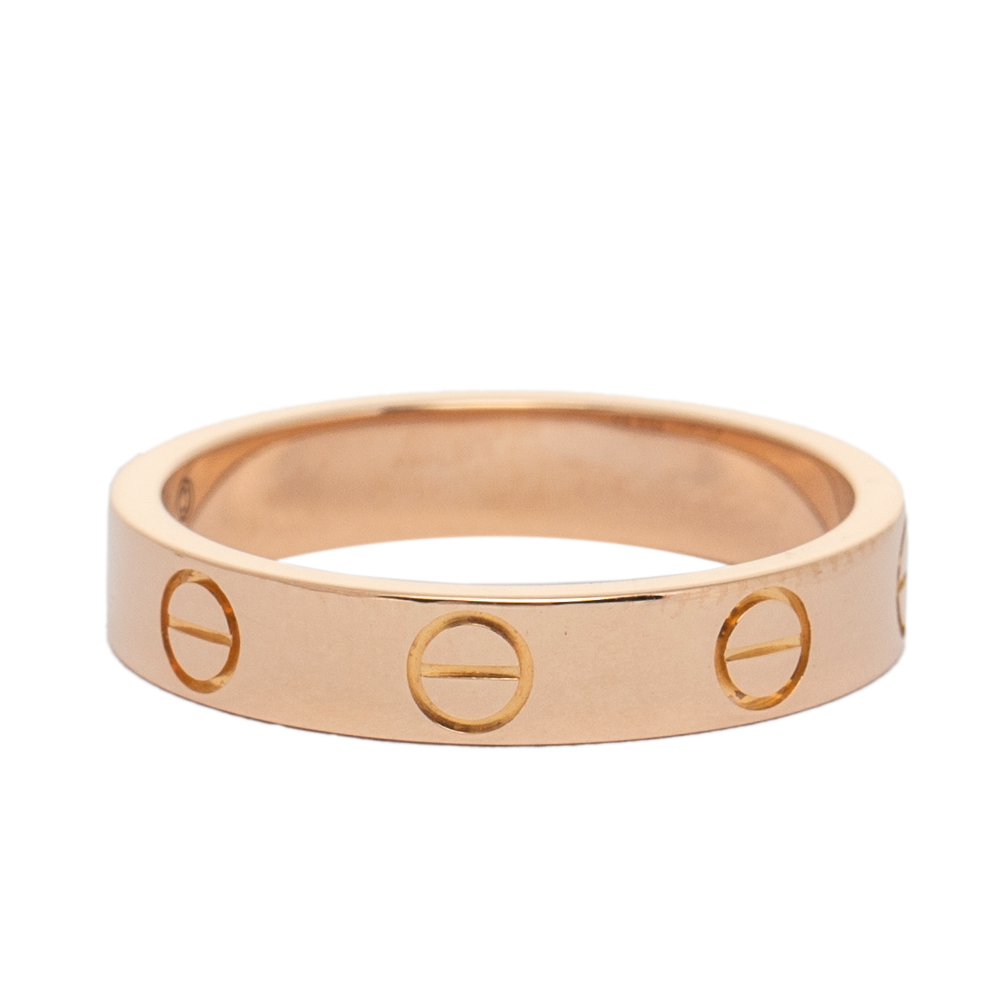 

Cartier Love 18K Rose Gold Wedding Band Ring Size