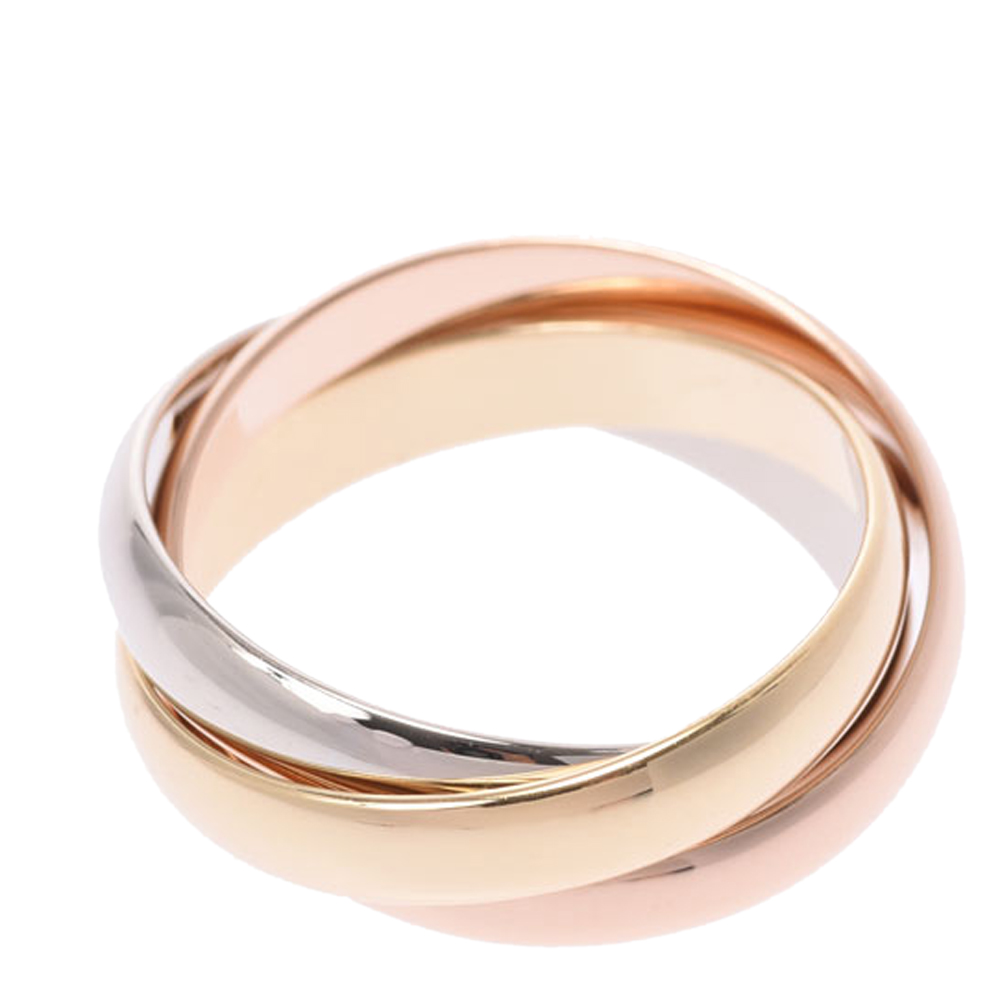 

Cartier Trinity 18K Yellow, Rose, and White Gold Ring EU