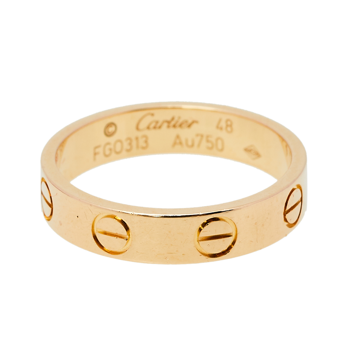 

Cartier Love 18K Rose Gold Wedding Band Ring Size