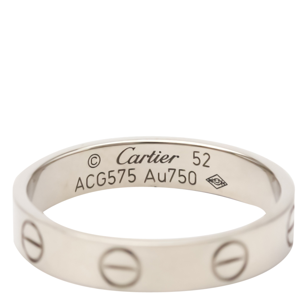

Cartier Love 18K White Gold Ring Size EU