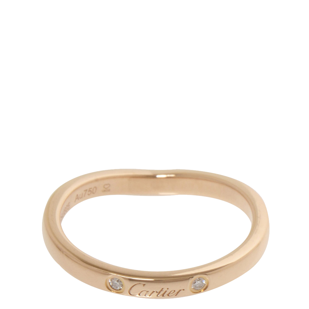 

Cartier Ballerine 18K Rose Gold Ballerina Curve Ring Size EU