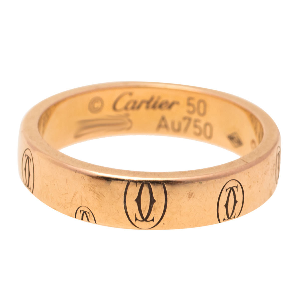 

Cartier Logo de Cartier 18K Rose Gold Wedding Band Ring Size