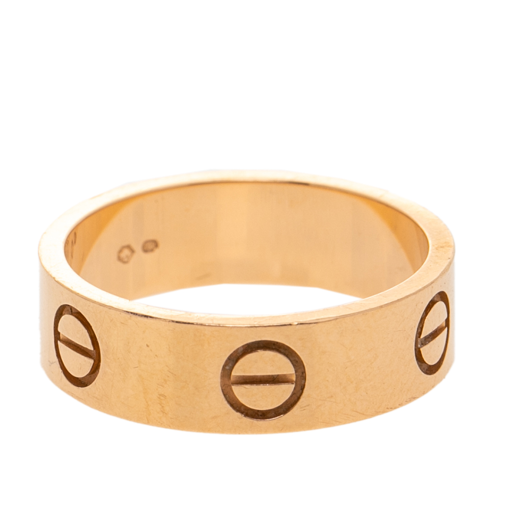 

Cartier Love 18K Rose Gold Band Ring Size