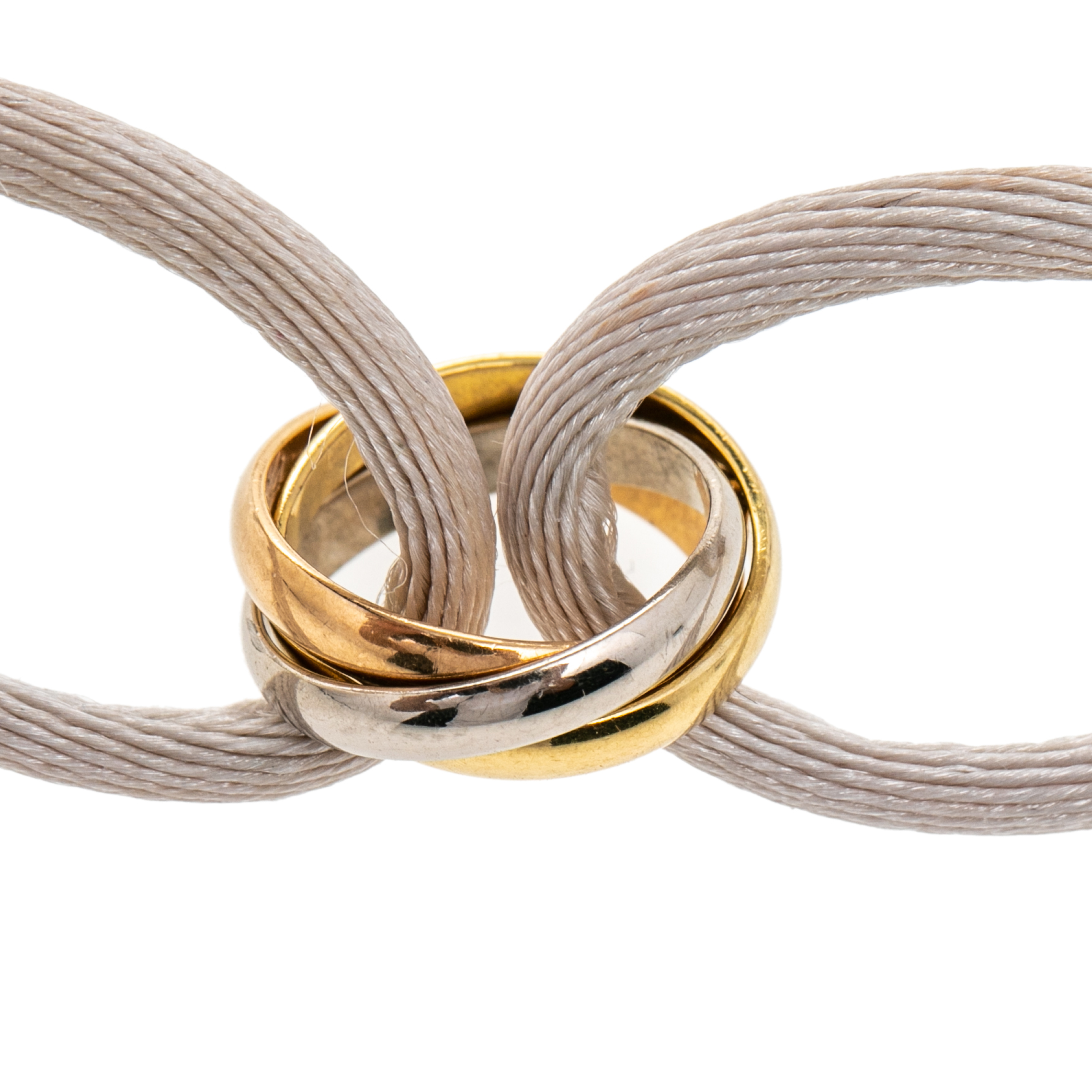 

Cartier Trinity 18K Three Tone Gold Adjustable Cord Bracelet