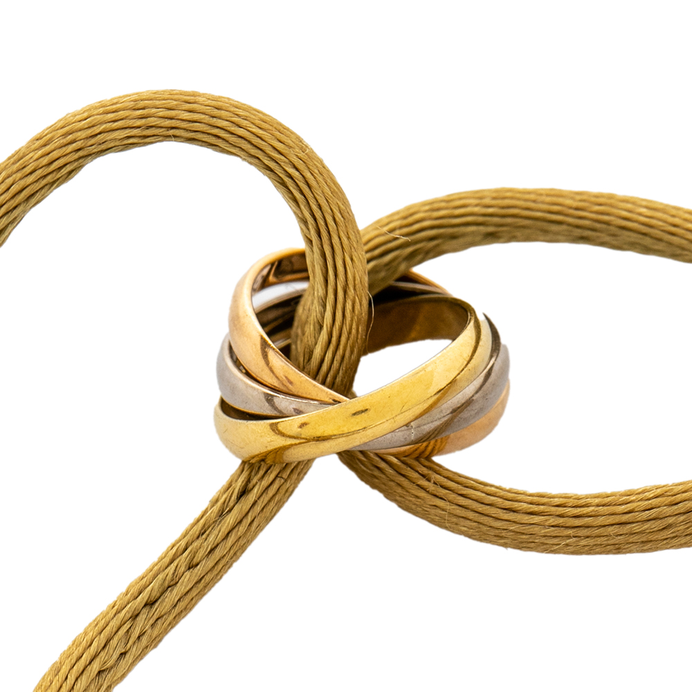 

Cartier Trinity 18K Three Tone Gold Adjustable Cord Bracelet