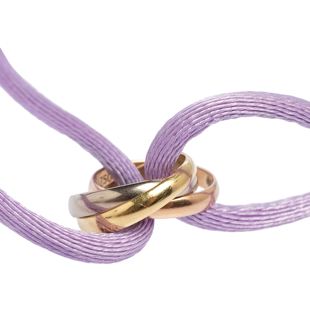 

Cartier Trinity 18K Three Tone Gold Adjustable Cord Bracelet