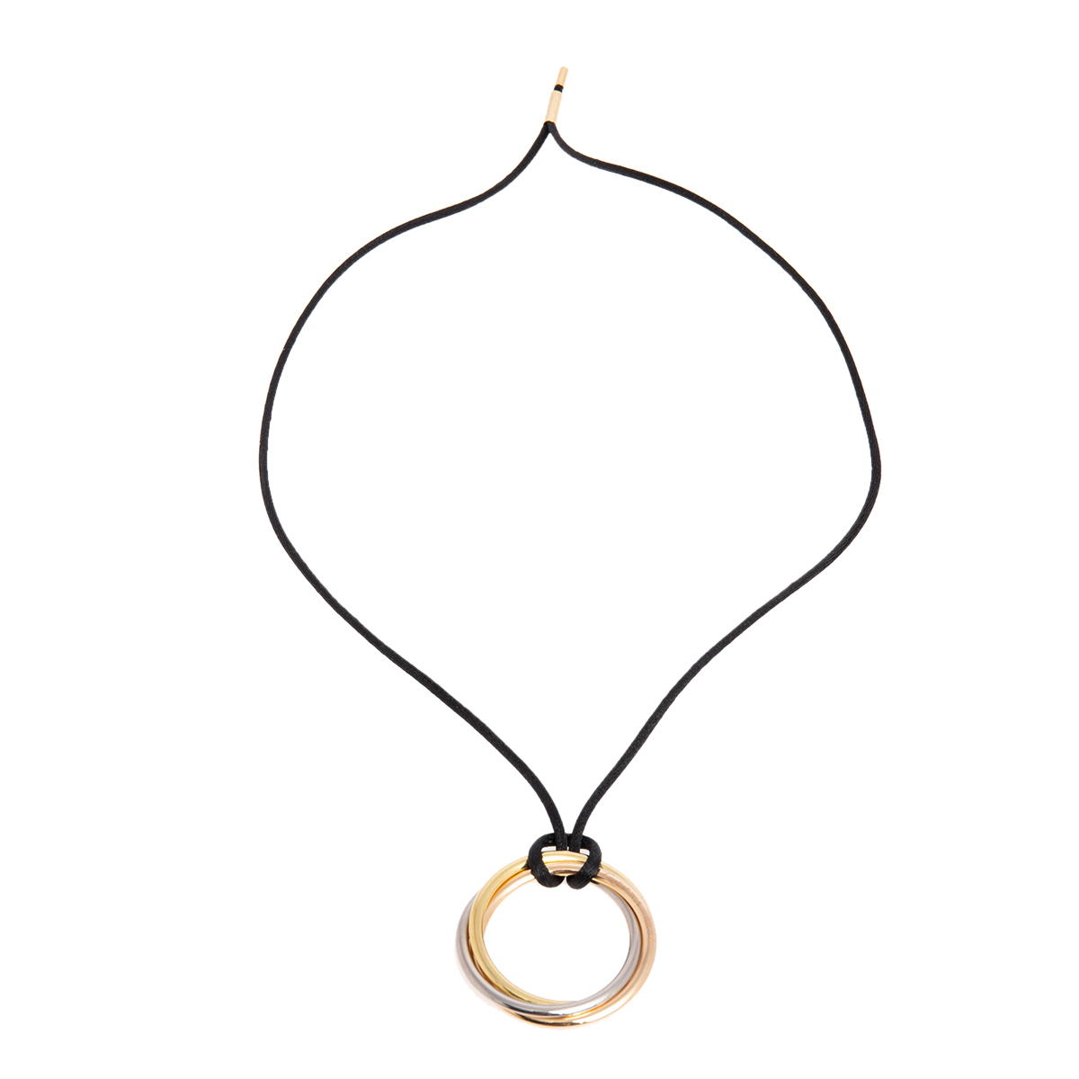 

Cartier Trinity 18K Three Tone Gold Cord Pendant Necklace