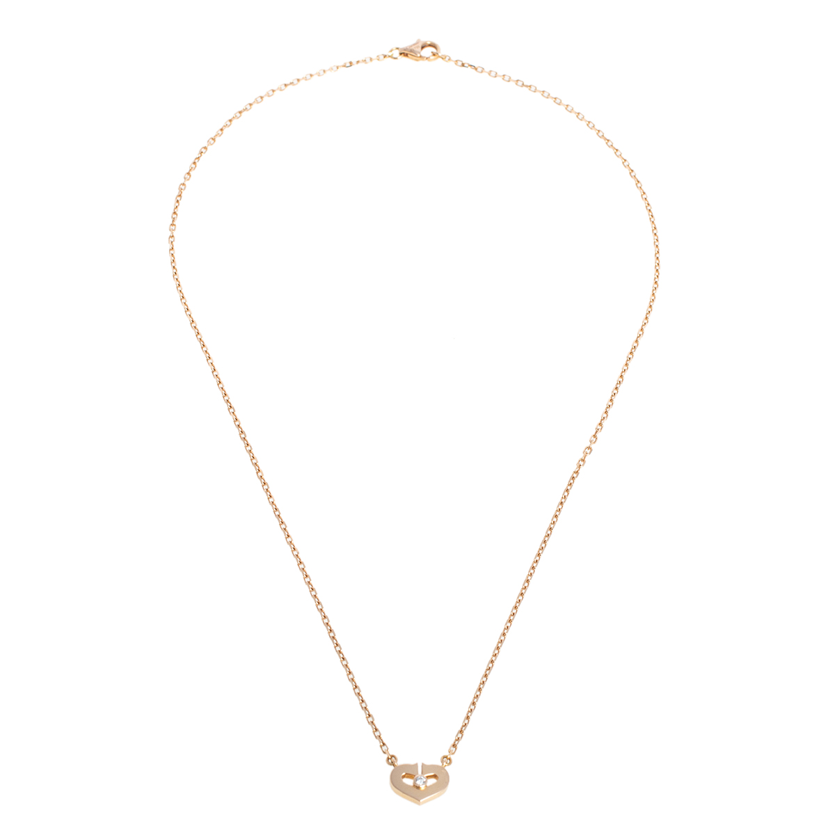 

Cartier C Heart of Cartier Diamond 18K Rose Gold Pendant Necklace