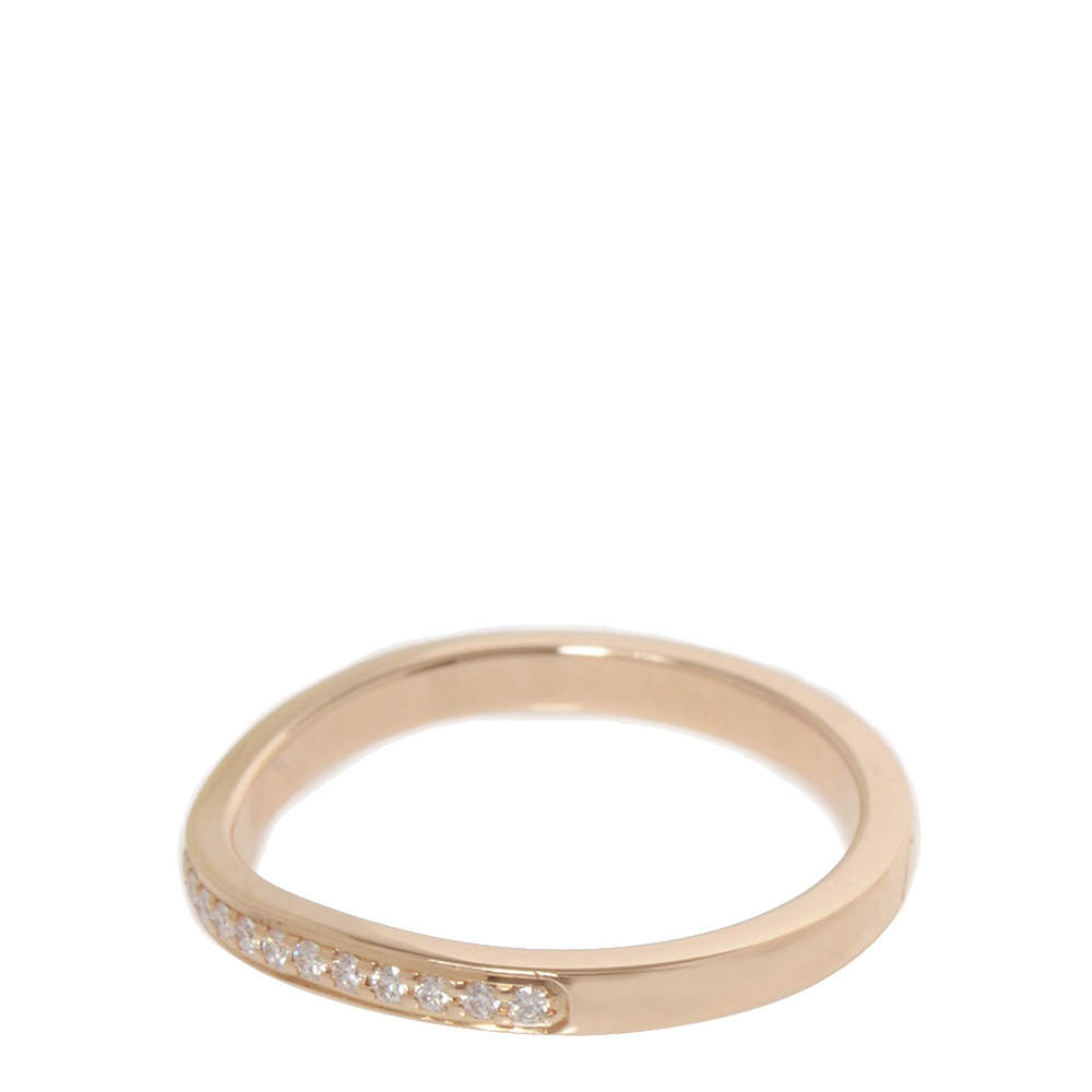 

Cartier Ballerine 18K Rose Gold Diamond Ring Size EU