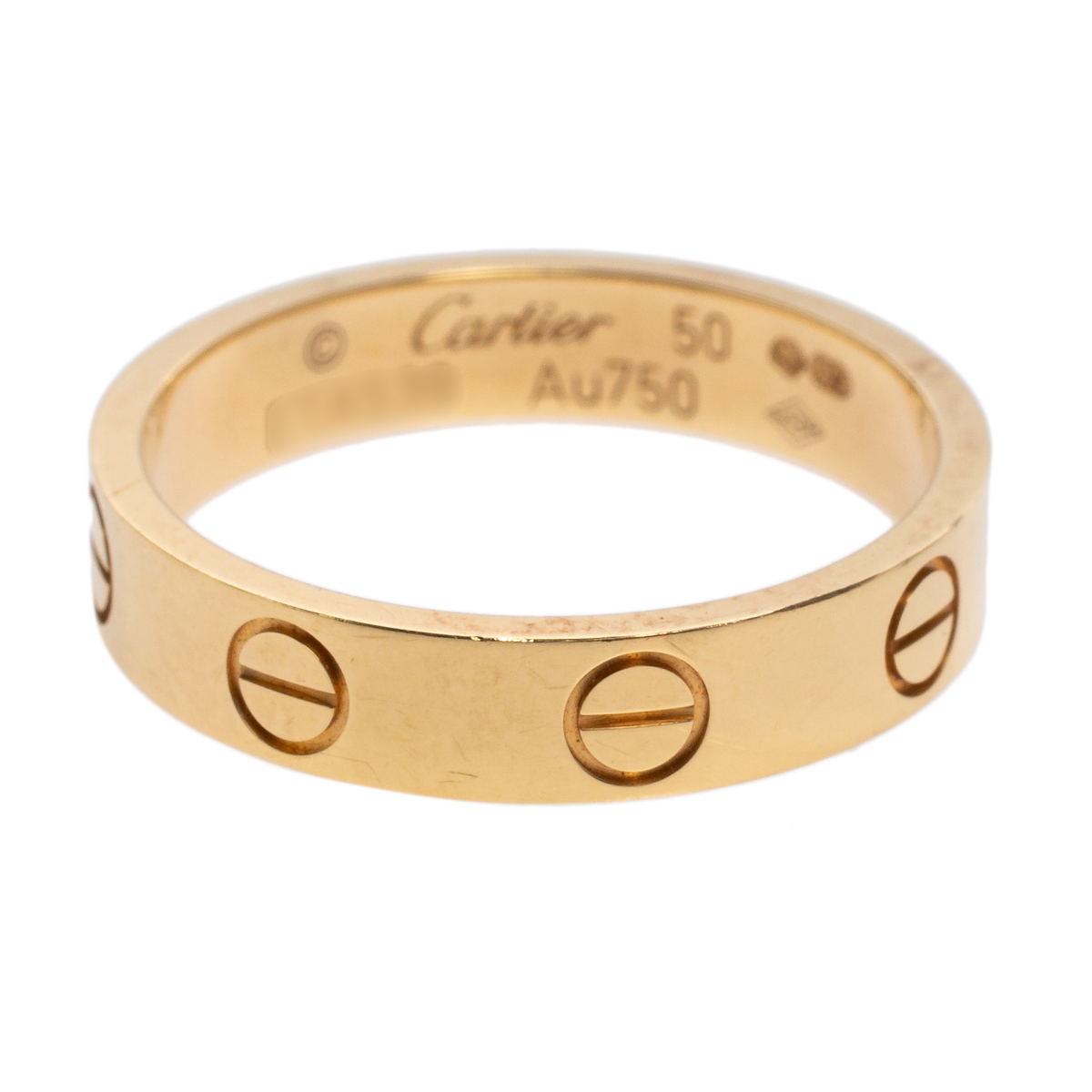 

Cartier Love 18K Yellow Gold Narrow Wedding Band Ring 50