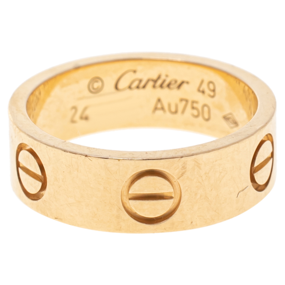 

Cartier Love 18K Yellow Gold Band Ring Size