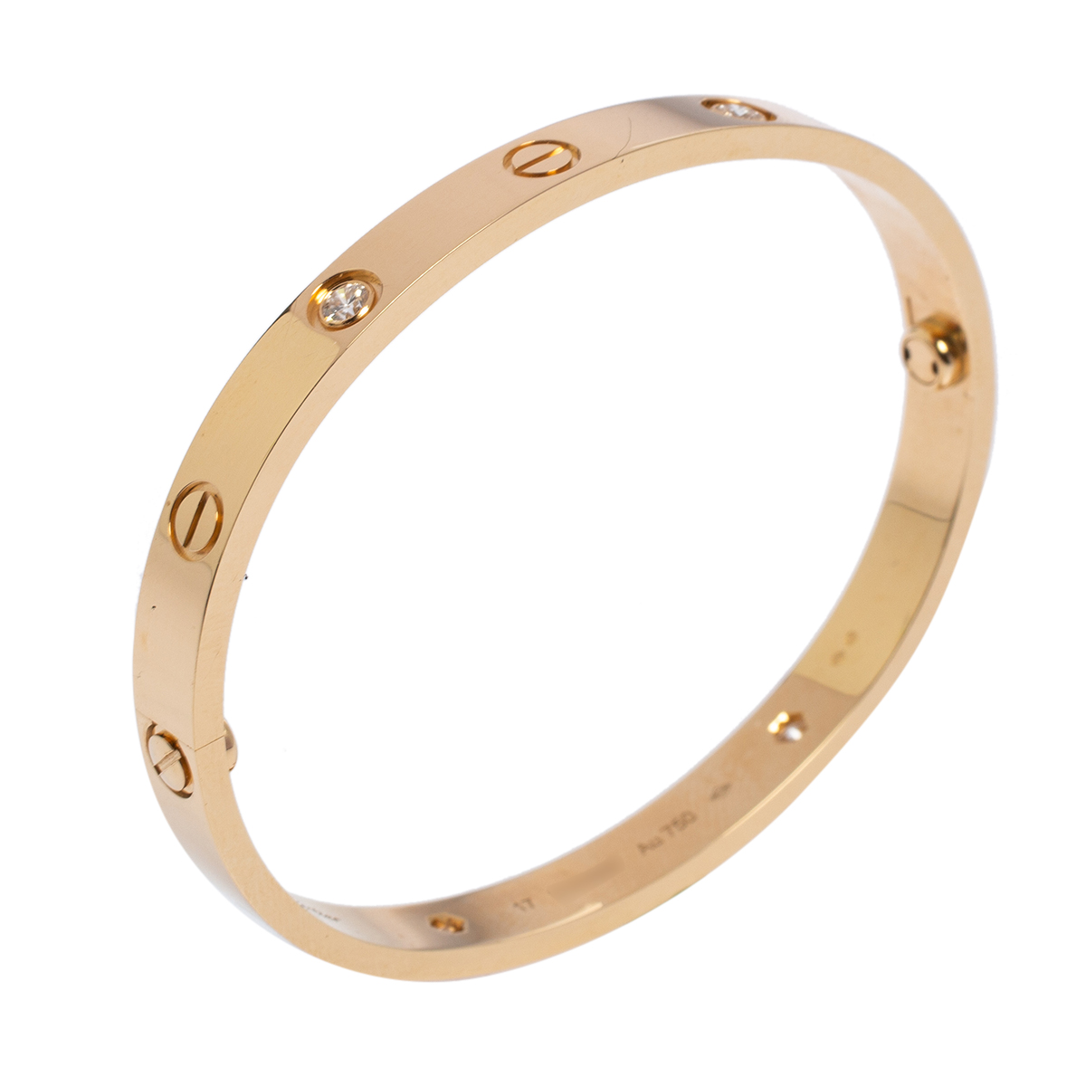 

Cartier Love Diamond 18K Yellow Gold Bracelet 17