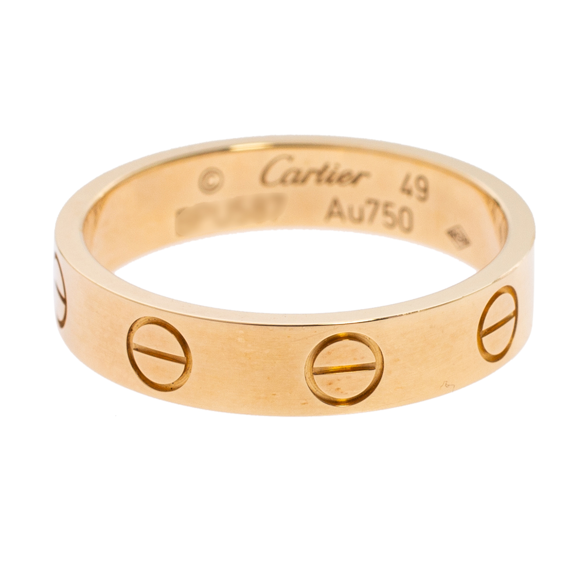 

Cartier Love 18K Yellow Gold Narrow Wedding Band Ring 49