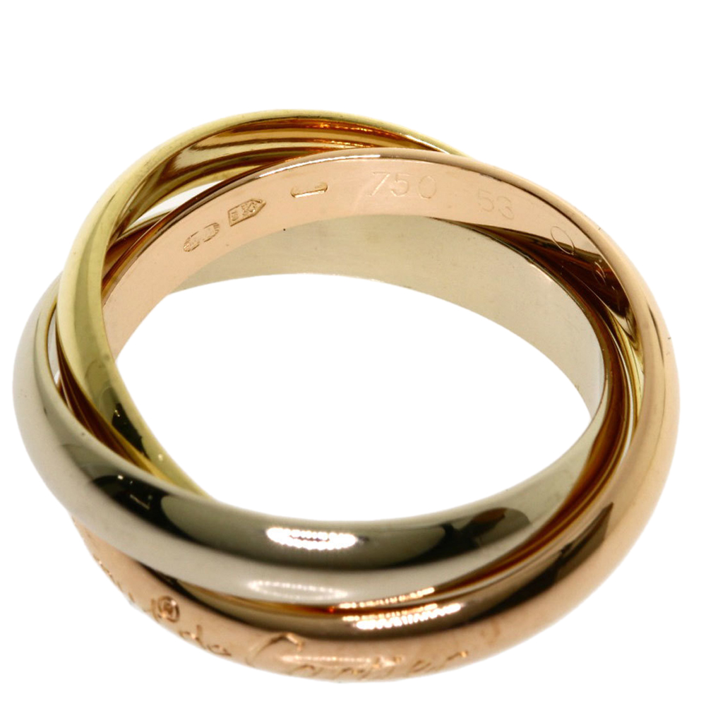 

Cartier Trinity 18K Yellow, Rose, White Gold Ring Size EU