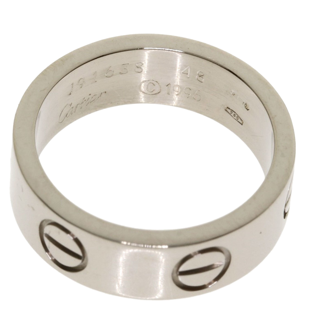 

Cartier Love 18KWhite Gold Ring Size EU