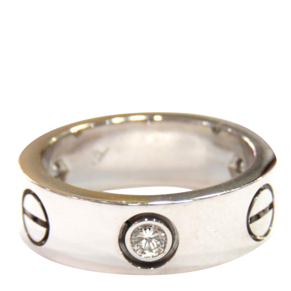 

Cartier Love 18K White Gold, Diamond Ring Size EU