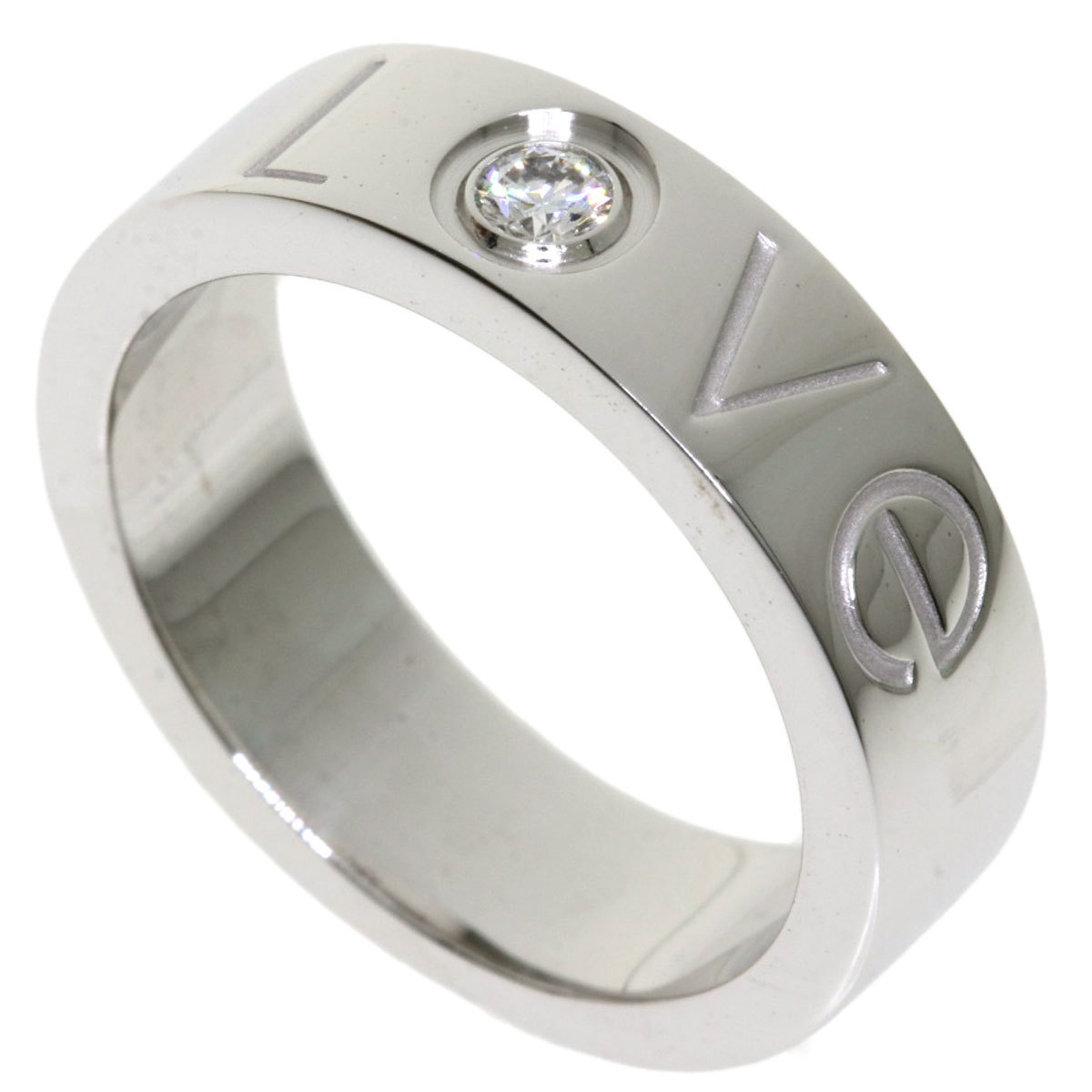 

Cartier Love 18K White Gold, Diamond Ring Size EU