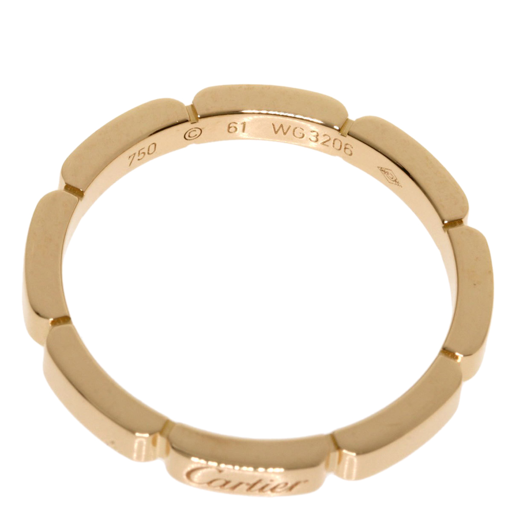 

Cartier Maillon Panthere 18K Rose Gold Ring Size EU