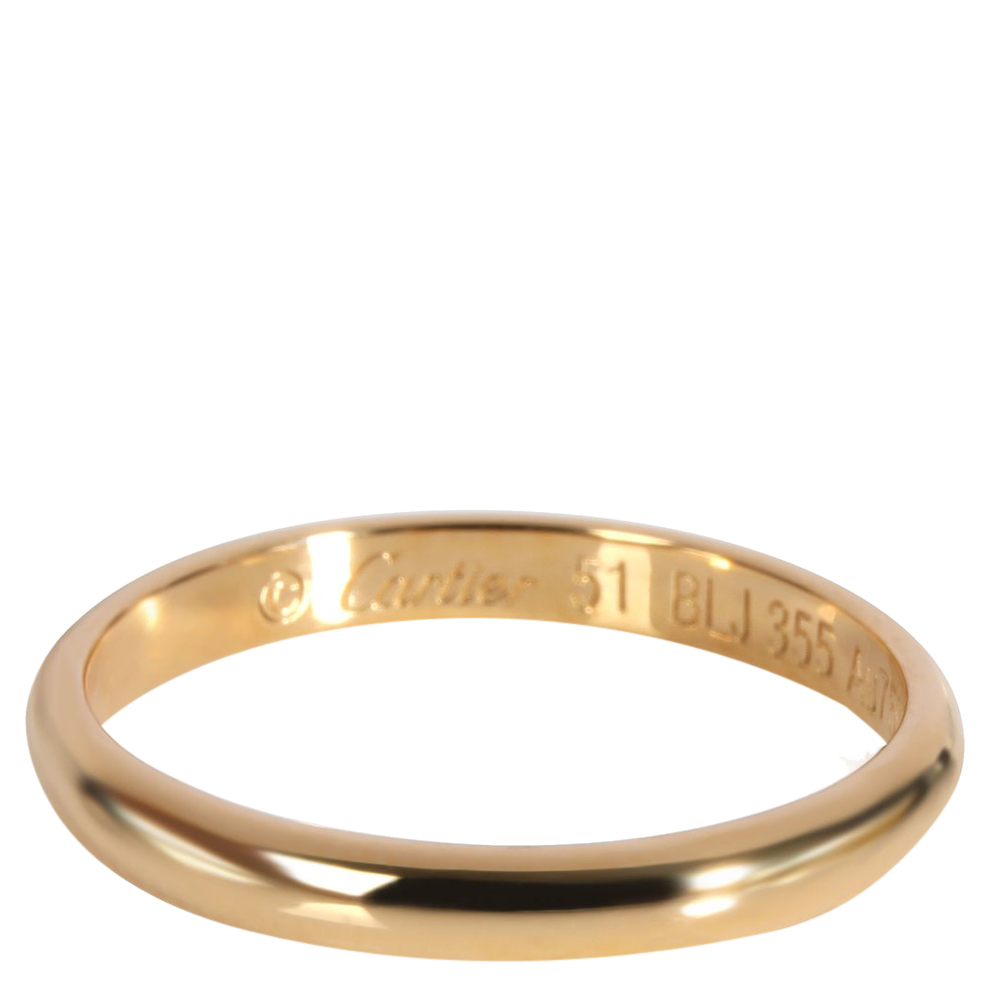 

Cartier 1895 18K Yellow Gold Wedding Band Ring Size EU