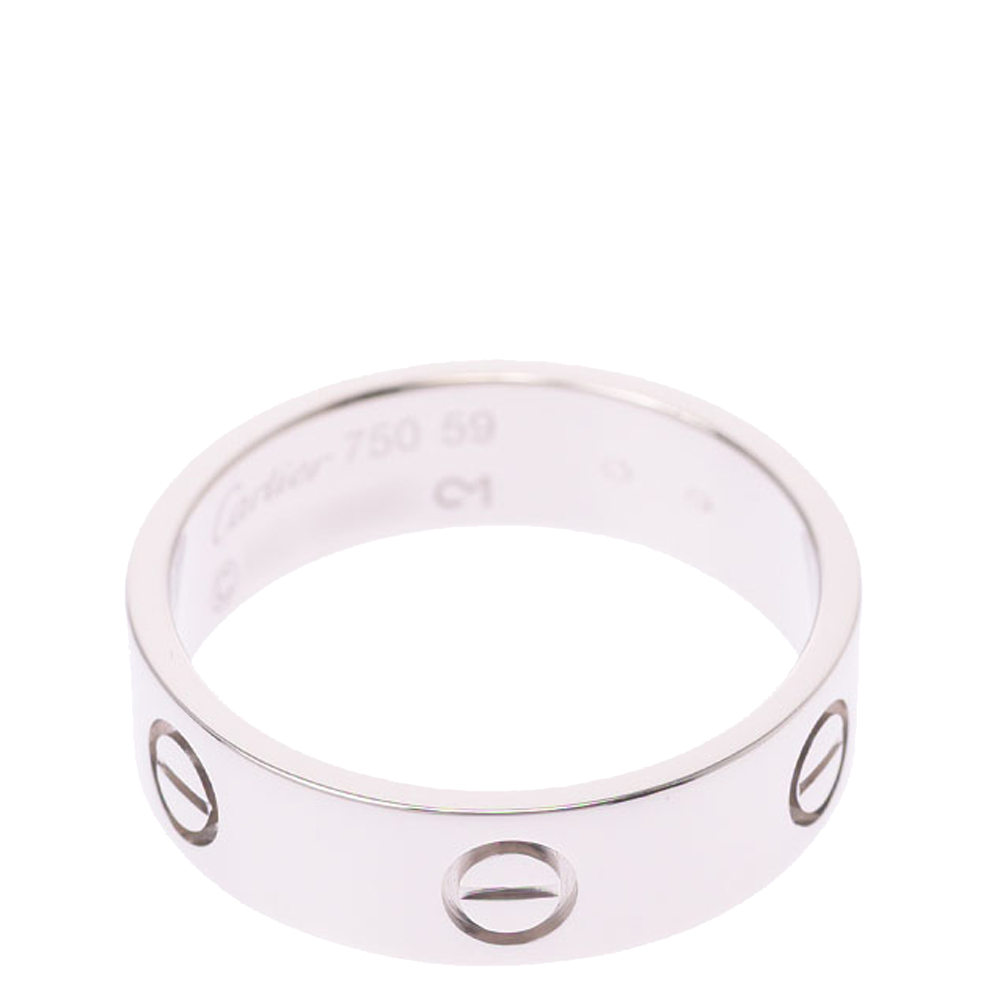 

Cartier Love 18K White Gold Ring EU, Silver