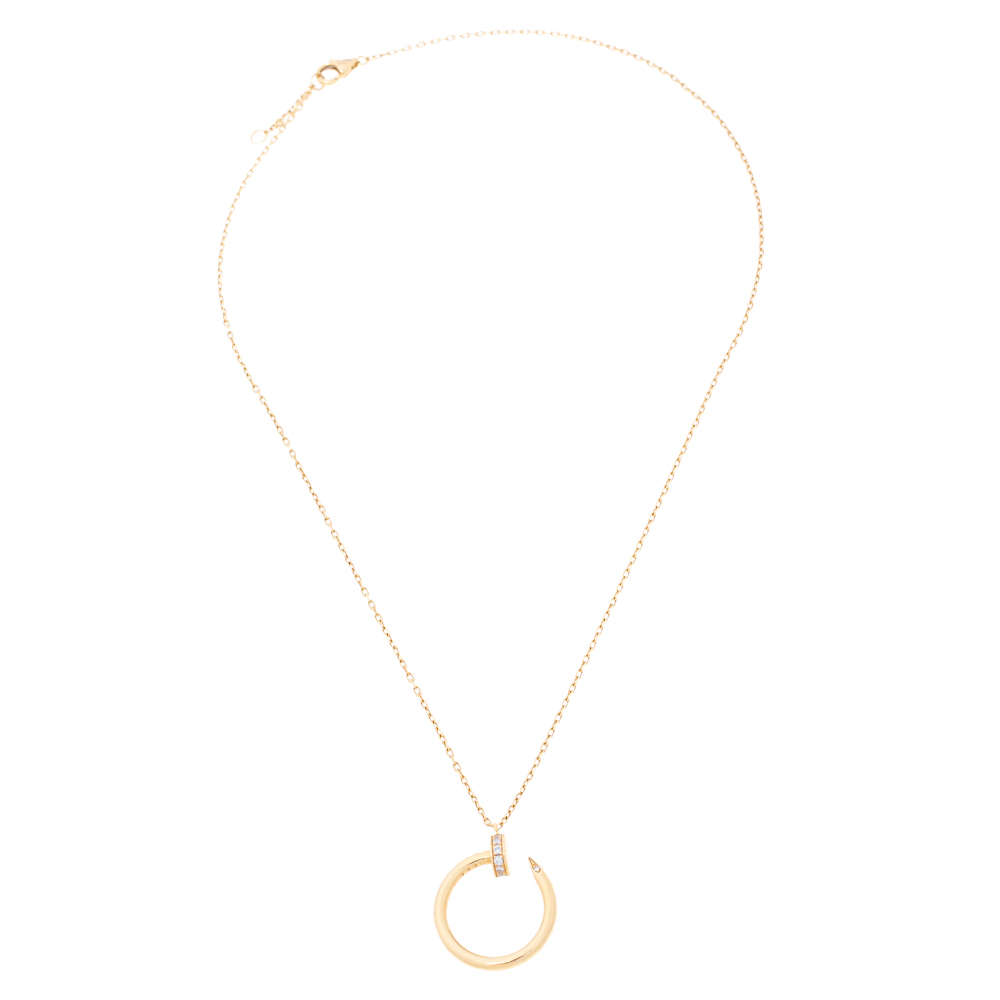 

Cartier Juste un Clou Diamond 18K Yellow Gold Pendant Necklace