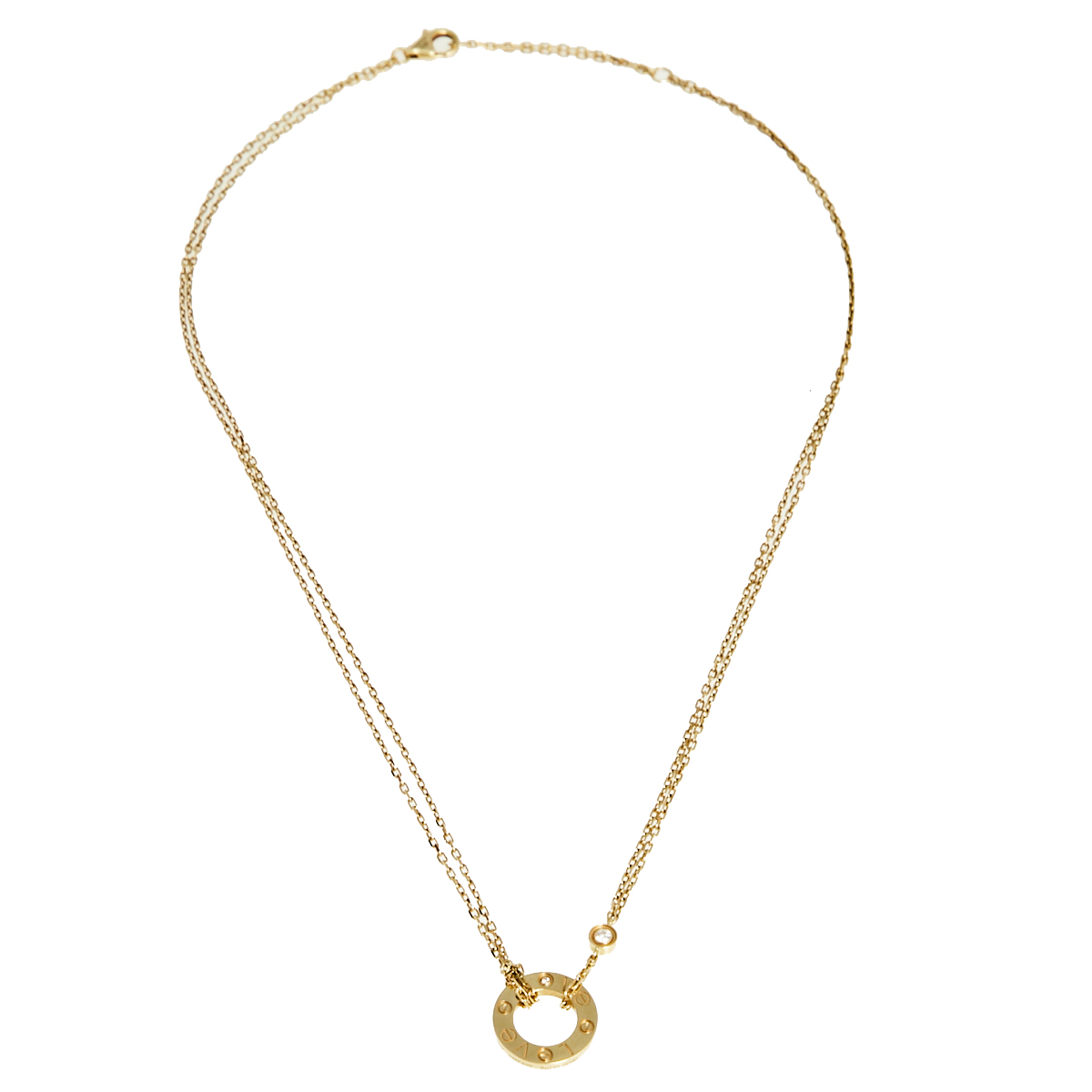 

Cartier Love Diamonds 18K Yellow Gold Pendant Necklace