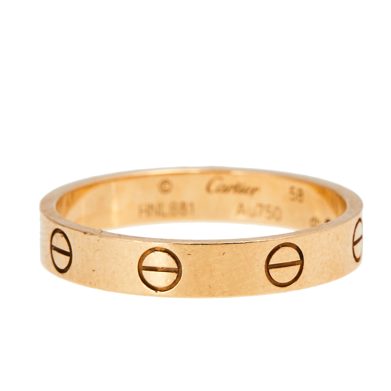 

Cartier Love 18K Yellow Gold Narrow Wedding Band 58