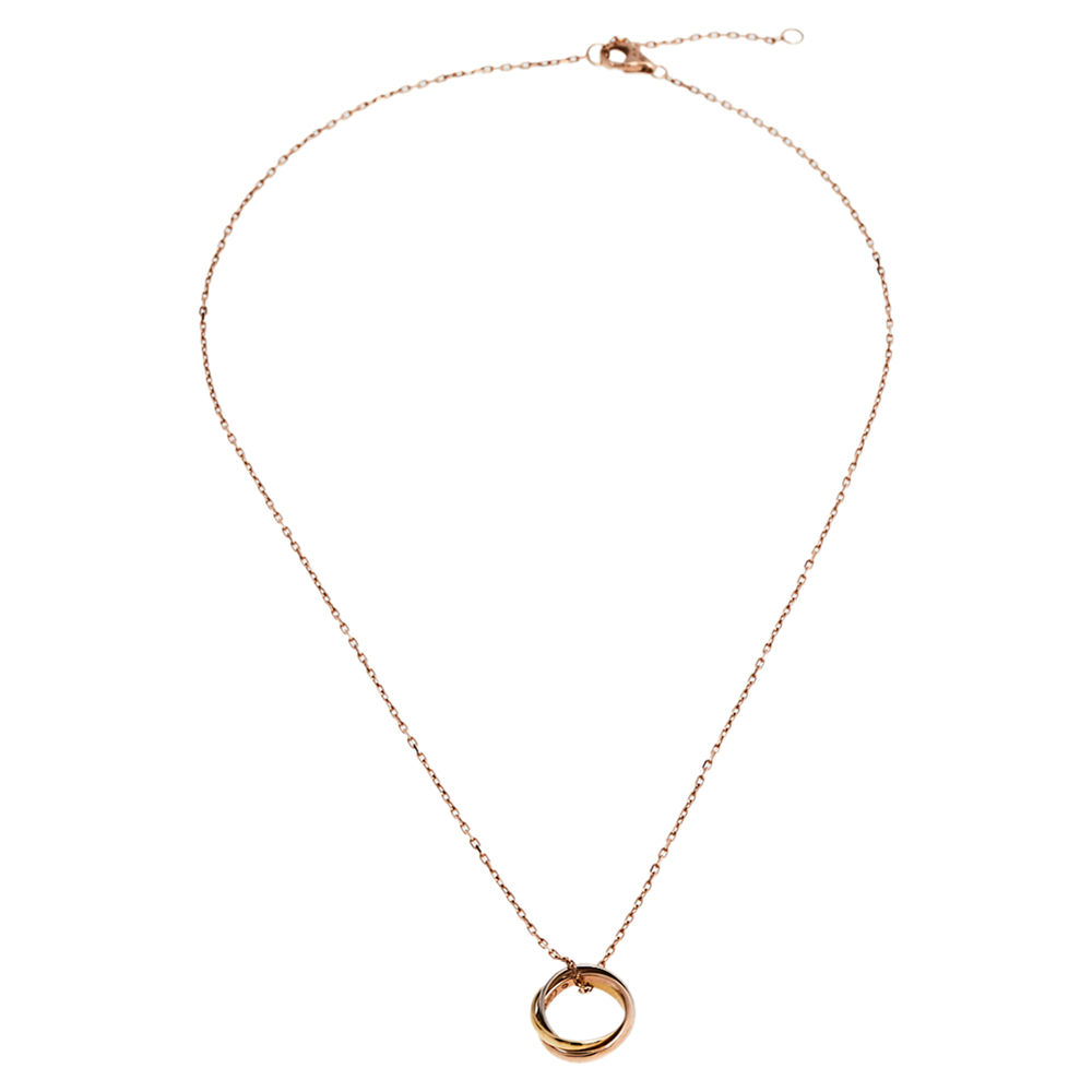 

Cartier Trinity de Cartier 18K Three Tone Gold Pendant Necklace