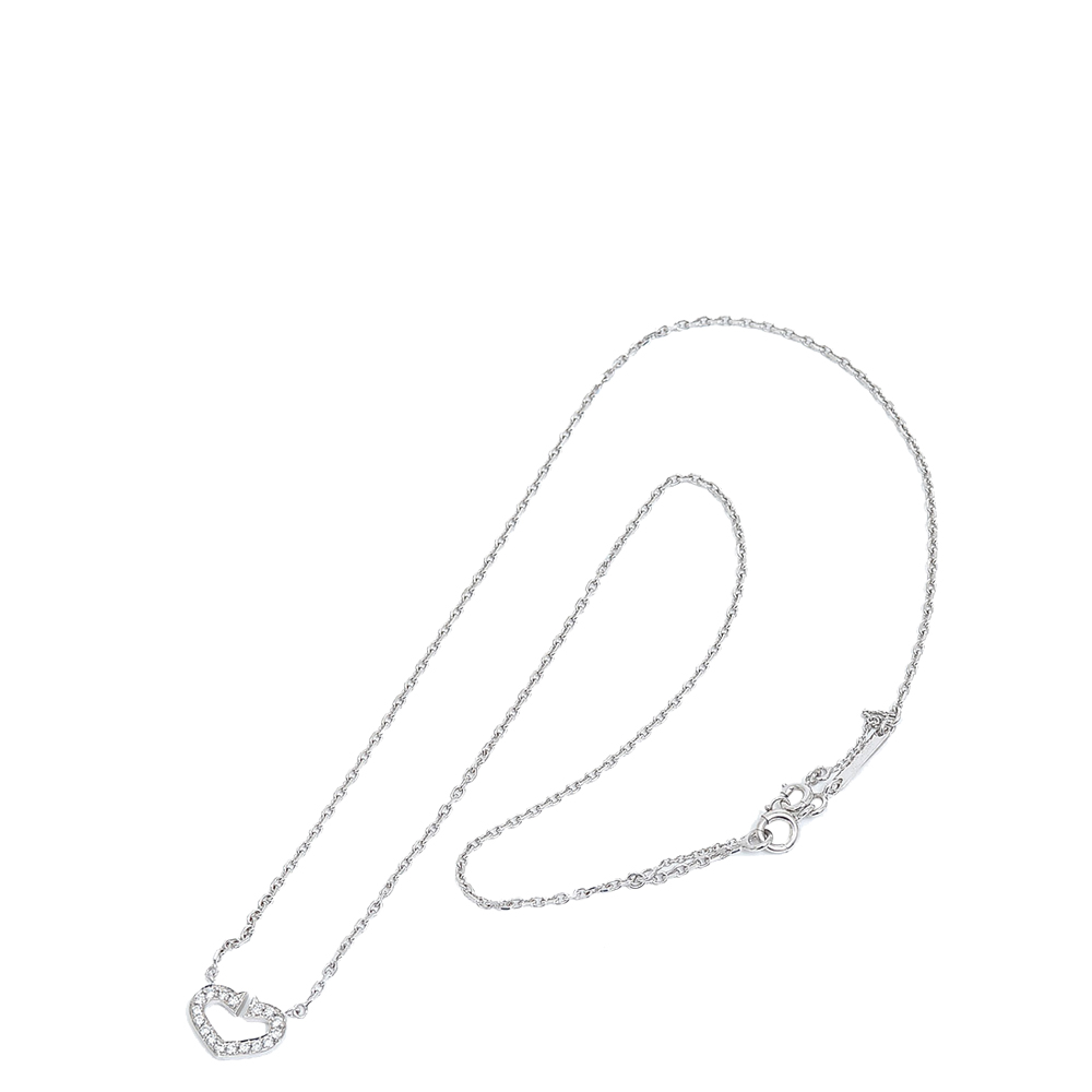 

Cartier C Heart 18K White Gold Diamond Necklace