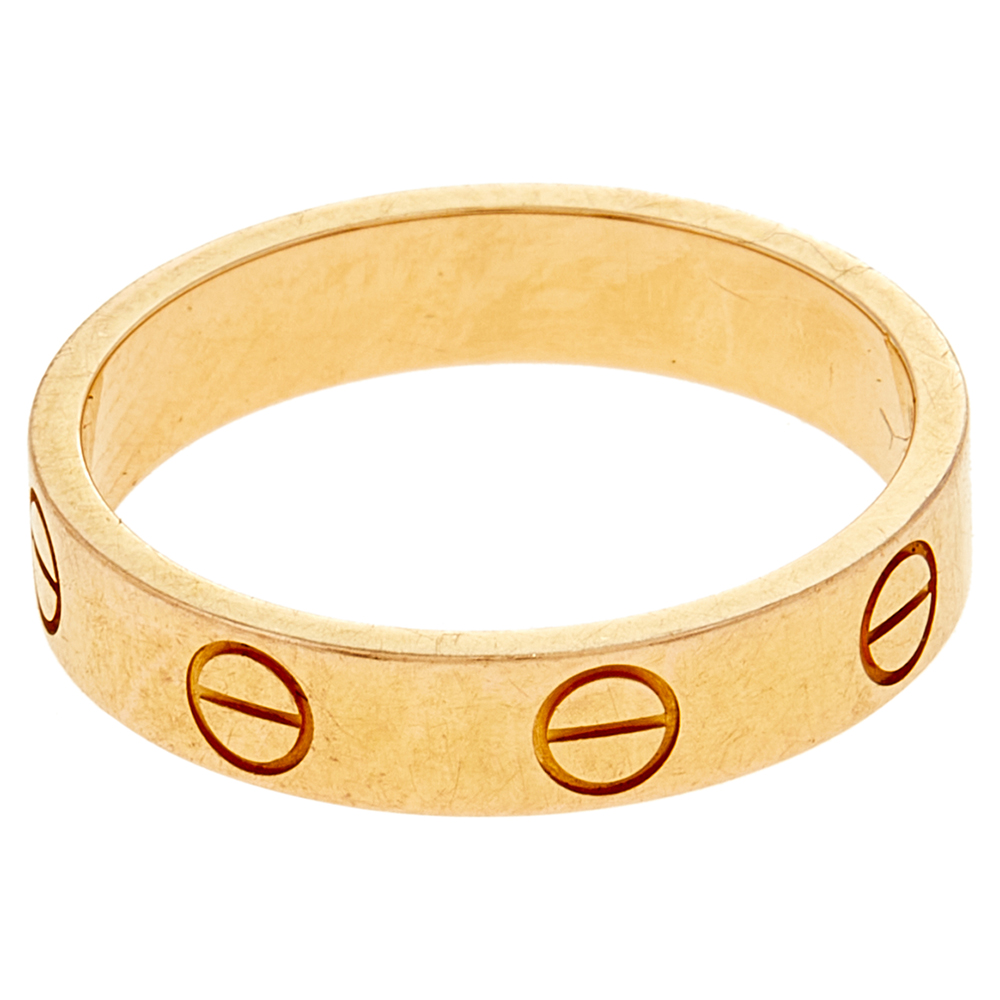 

Cartier Love 18K Yellow Gold Narrow Wedding Band Ring Size