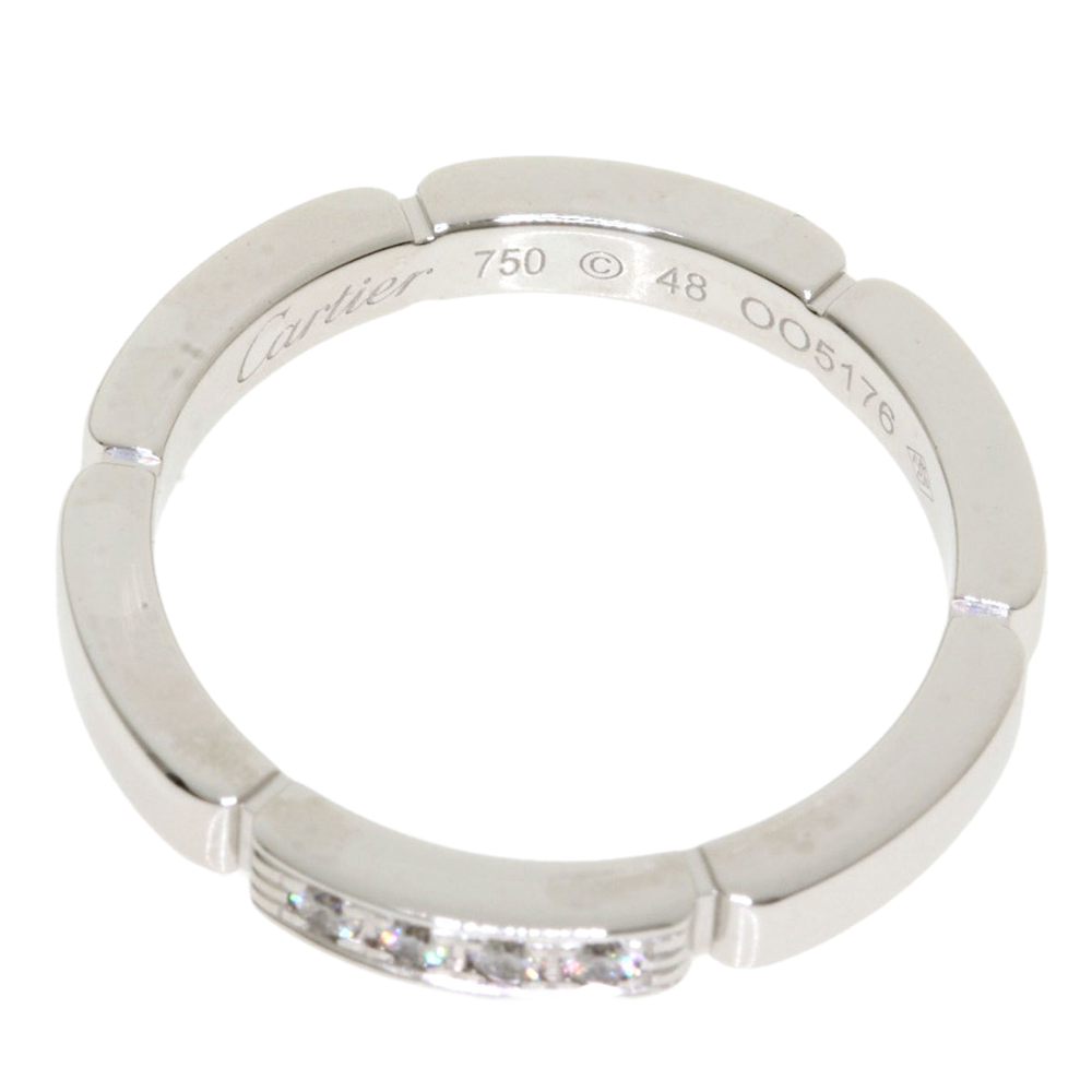 

Cartier Maillon Panthere 18K White Gold Diamond Ring EU