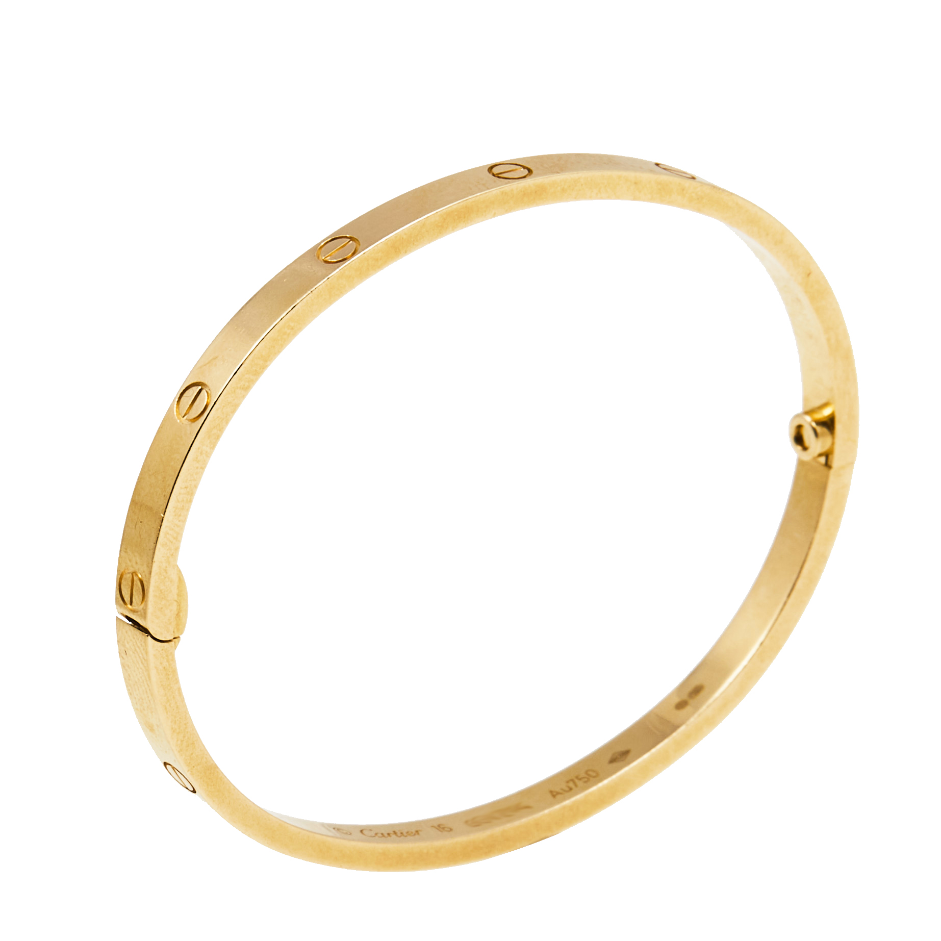 

Cartier Love 18K Yellow Gold Narrow SM Bracelet 16