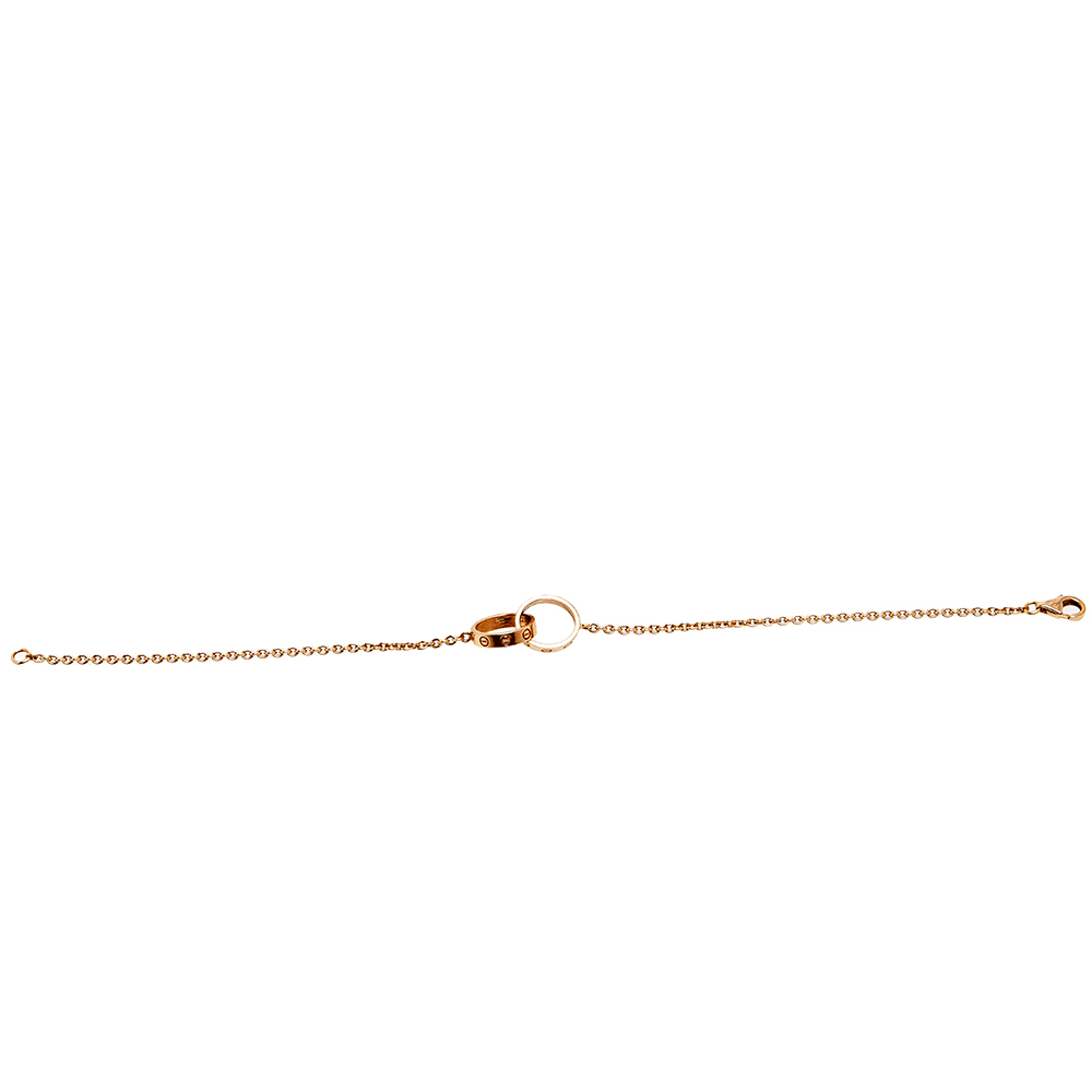 

Cartier Love Interlocking 2 Loop 18K Rose Gold Bracelet