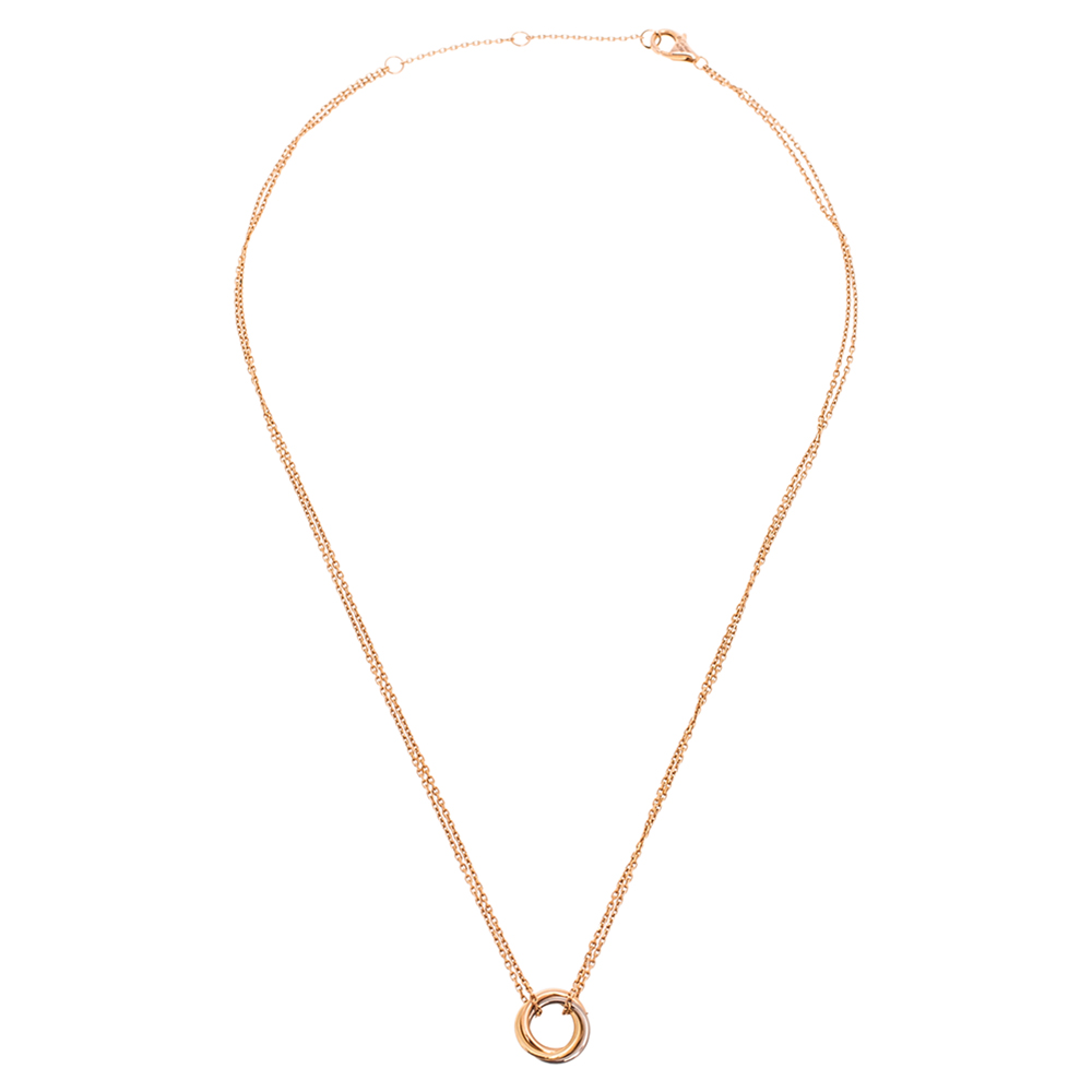 

Cartier Trinity 18k Three Tone Gold Pendant Necklace