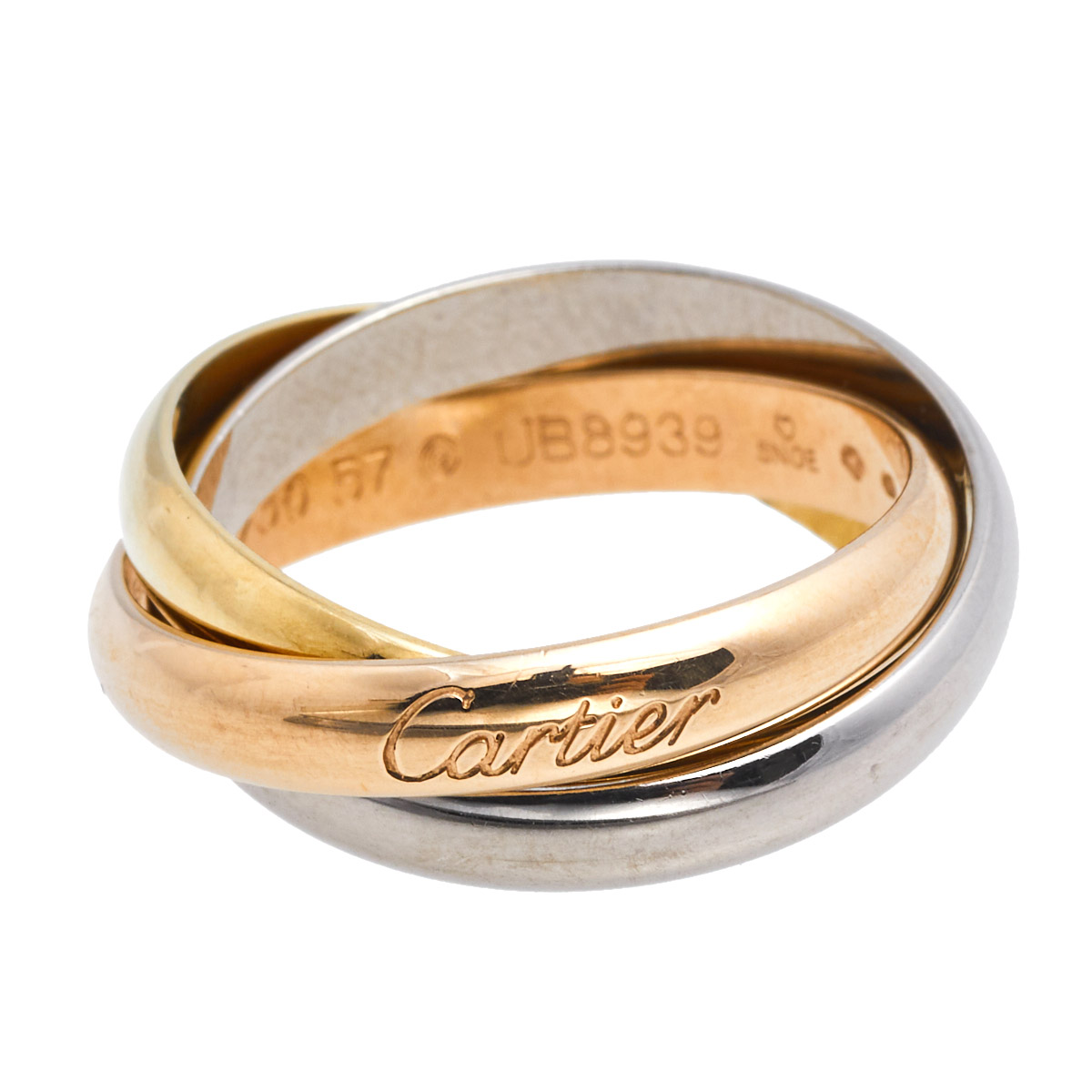 

Cartier Trinity de Cartier 18k Three Tone Gold Rolling Ring Size