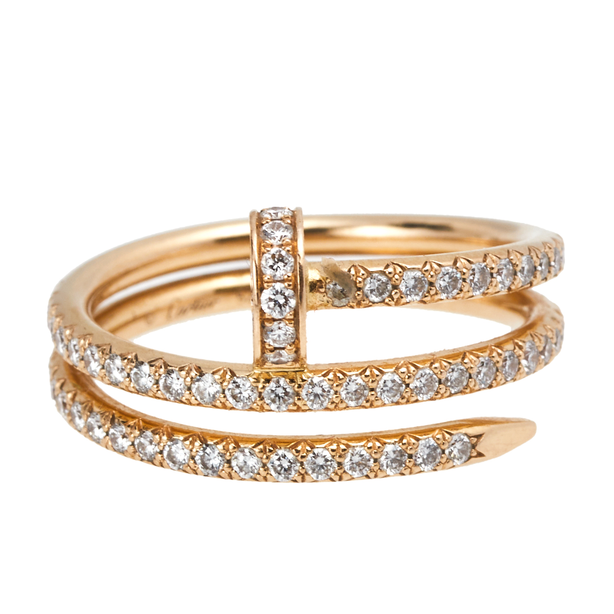 

Cartier Juste un Clou Diamond 18k Rose Gold Ring Size