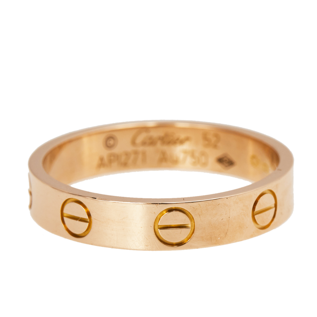 

Cartier Love 18K Rose Gold Wedding Band Ring Size
