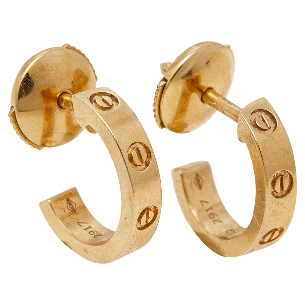 

Cartier Love 18k Yellow Gold Hoop Earrings