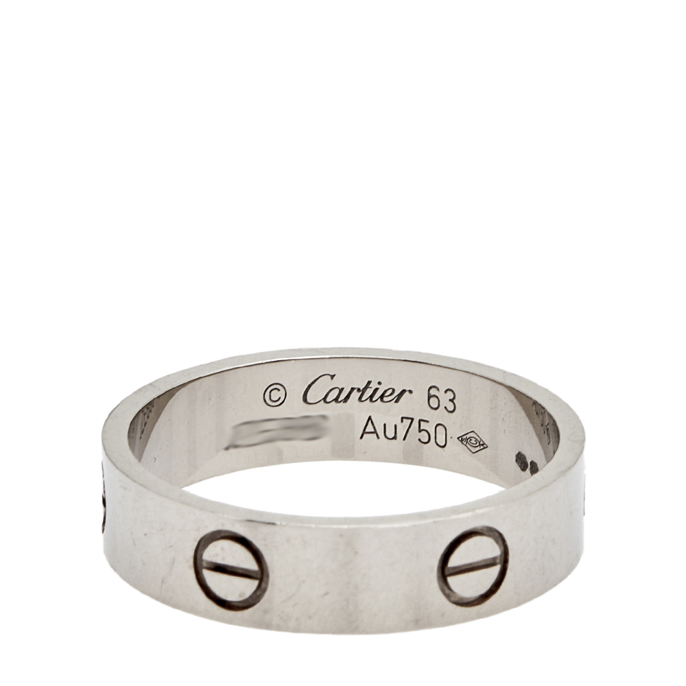 

Cartier Love 18K White Gold Band Ring Size