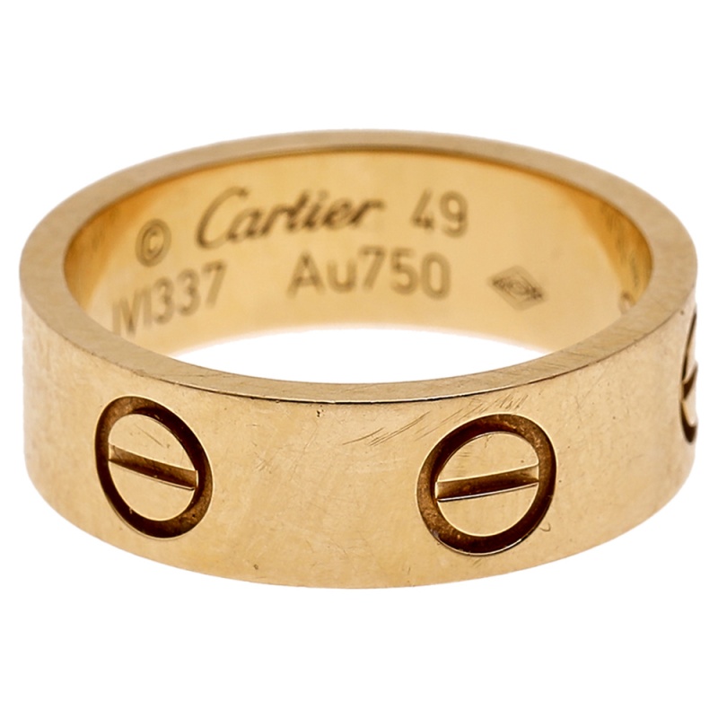 

Cartier Love 18K Yellow Gold Band Ring Size