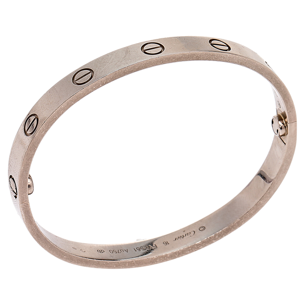 

Cartier Love 18K White Gold Cuff Bracelet 16