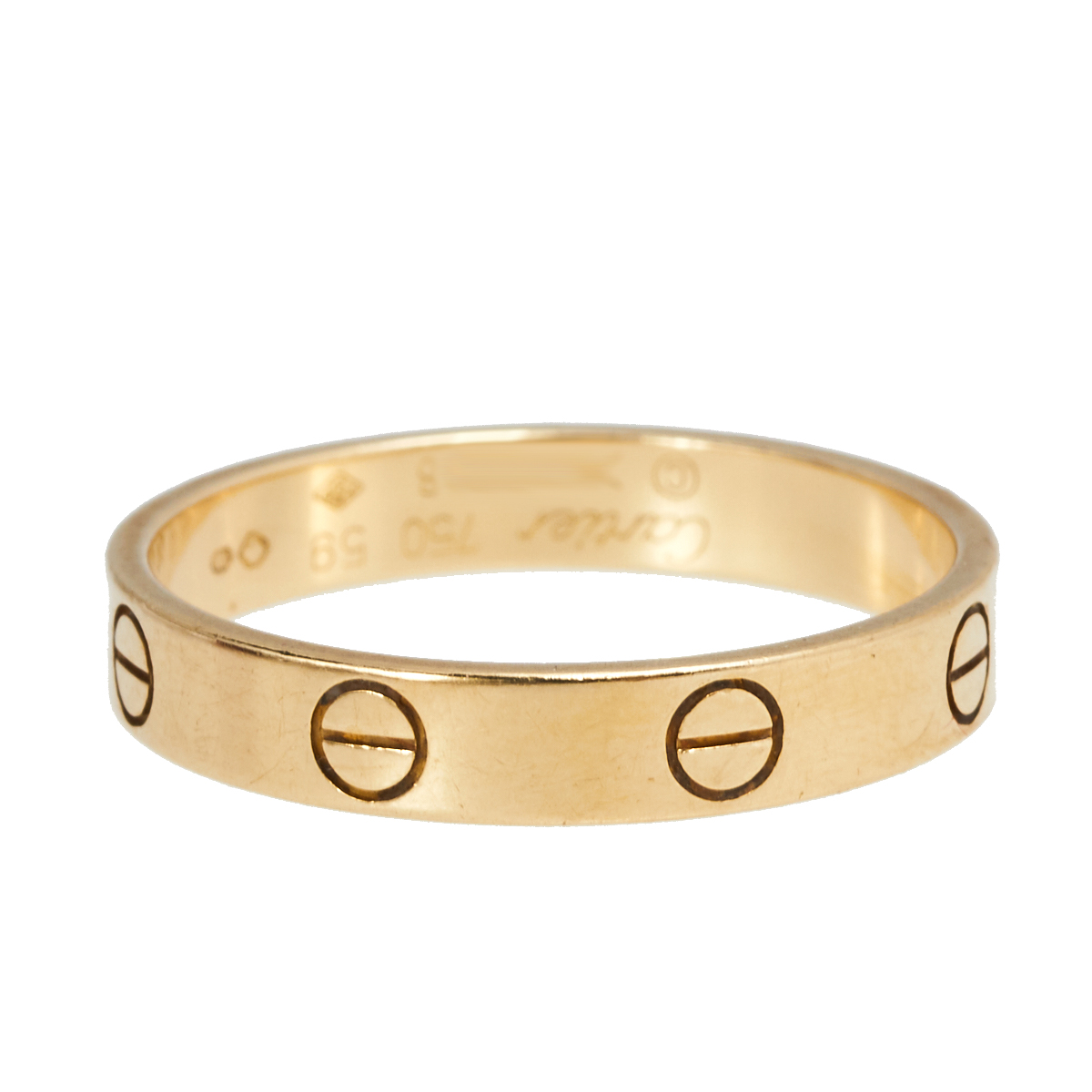 

Cartier Love 18K Yellow Gold Narrow Wedding Band Ring Size