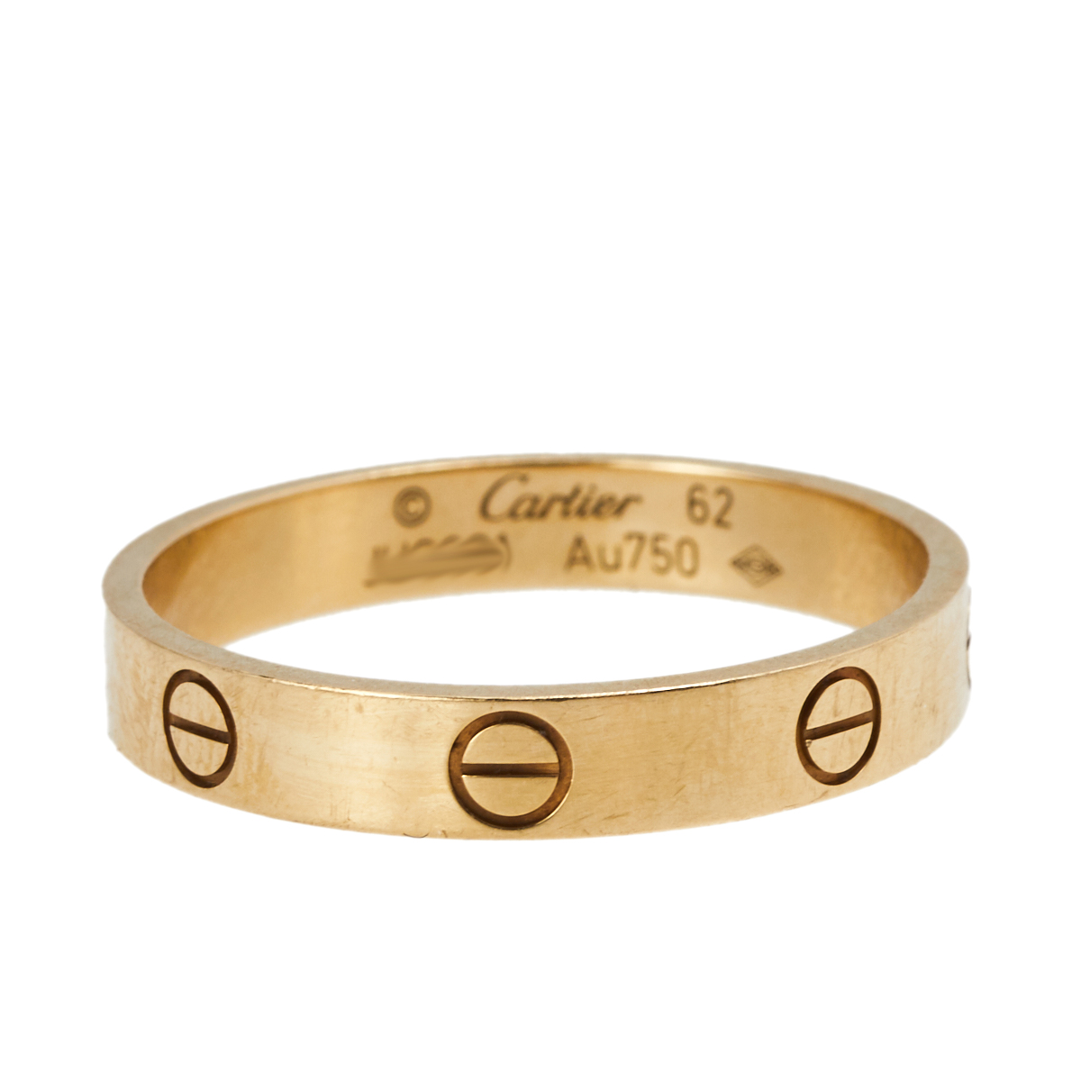 

Cartier Love 18K Yellow Gold Narrow Wedding Band Ring Size