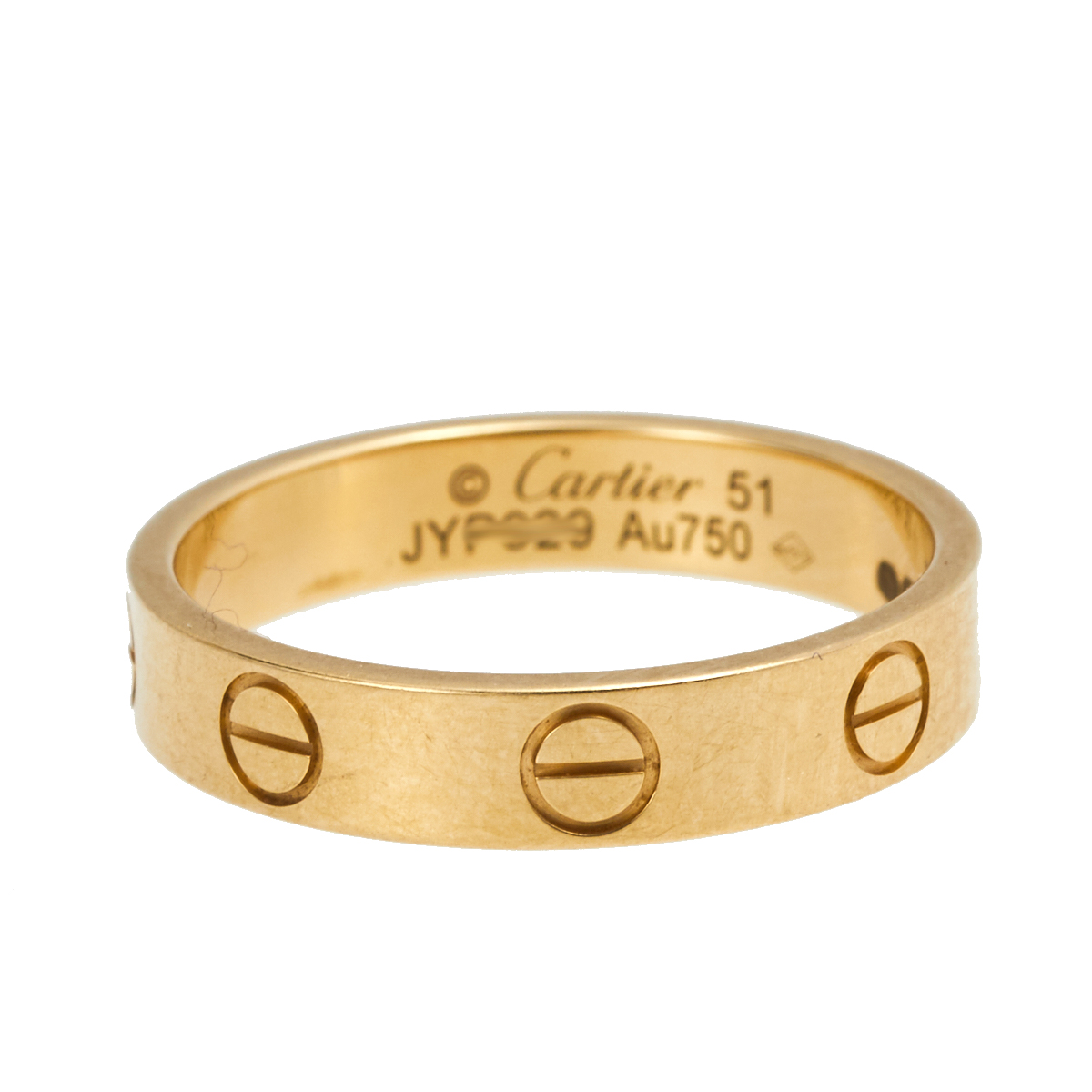 

Cartier Love 18K Yellow Gold Narrow Wedding Band Ring Size