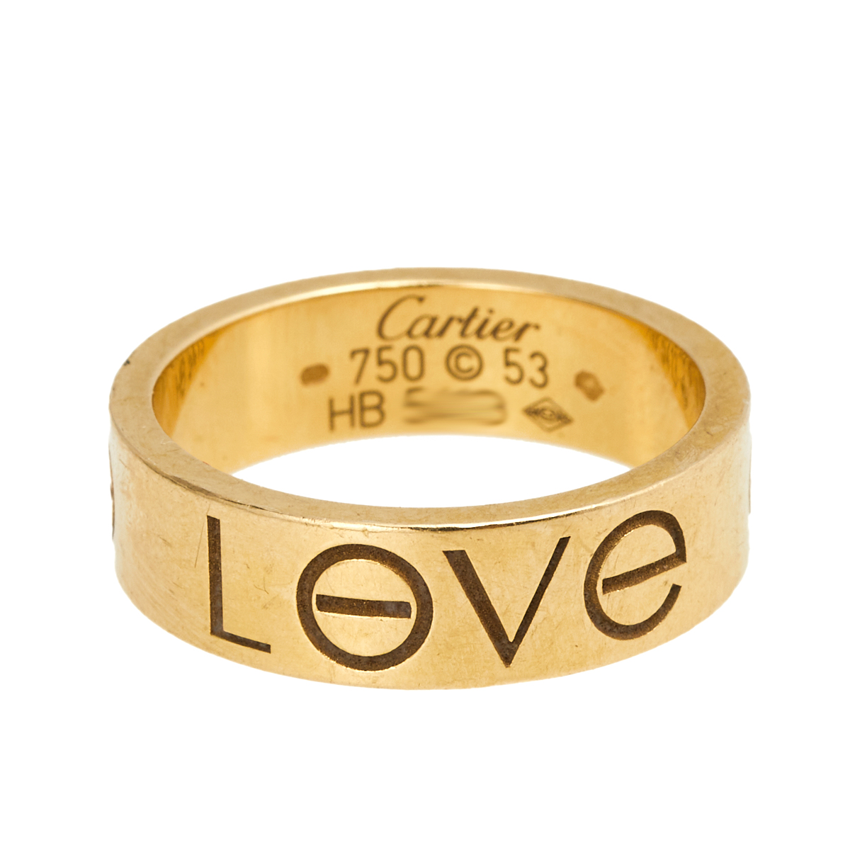 

Cartier Love 18K Yellow Gold Band Ring Size