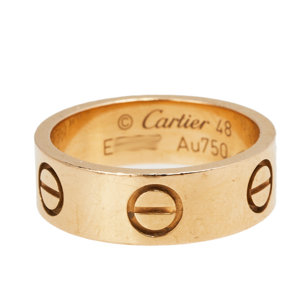 

Cartier Love 18K Rose Gold Band Ring Size
