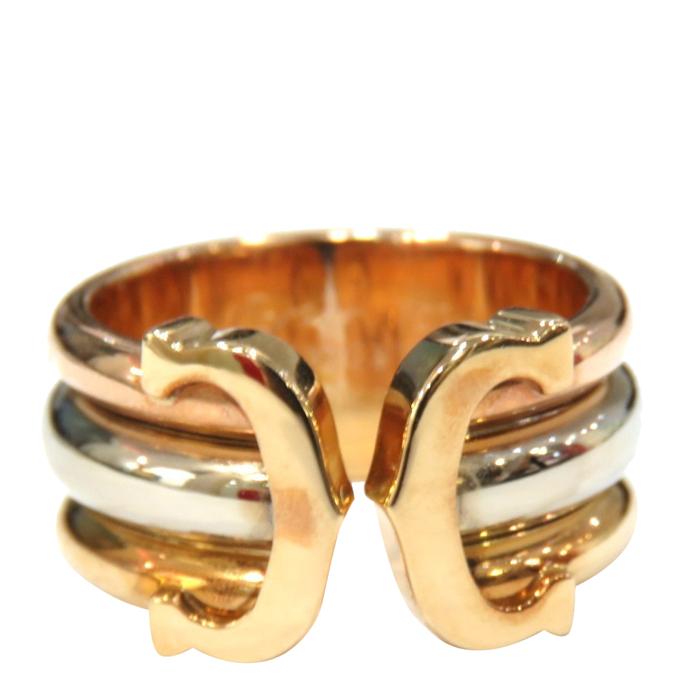

Cartier C De Cartier Trinity 18K Yellow, Rose and White Gold Ring EU