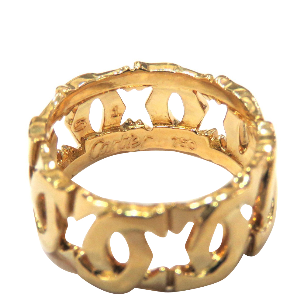 

Cartier Penelope Double C 18K Yellow Gold Ring EU